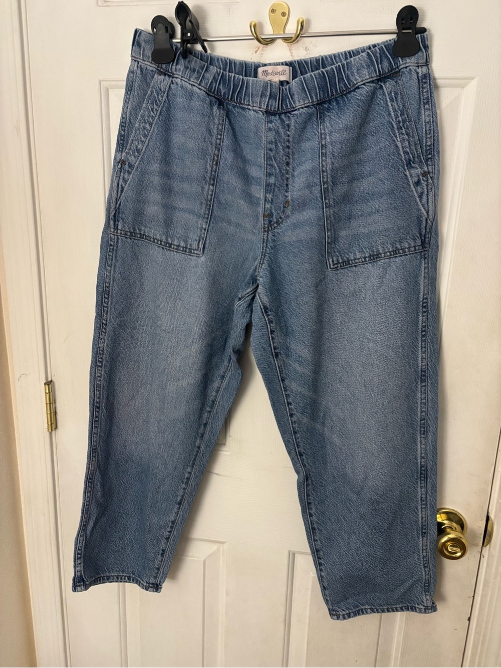 Madewell Light Blue Relaxed Women's Jeans with Elastic Waist